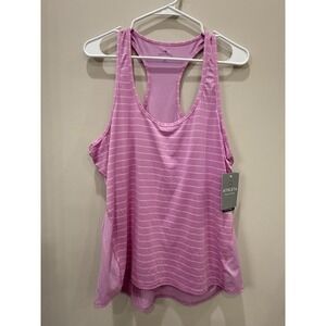 NWT Athleta Chi Tank Varied Stripe Wild Iris Pink Striped Women's Size XL